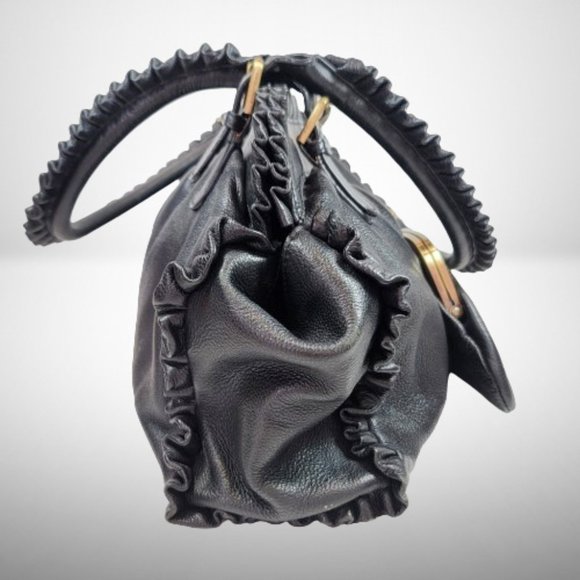 Stunning Dolce & Gabbana Ms Curly Black Leather Large Hobo Handbag - Picture 5 of 16